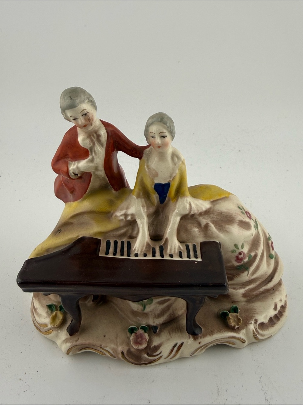 Vintage figurine Victorian Courting Couple at Piano